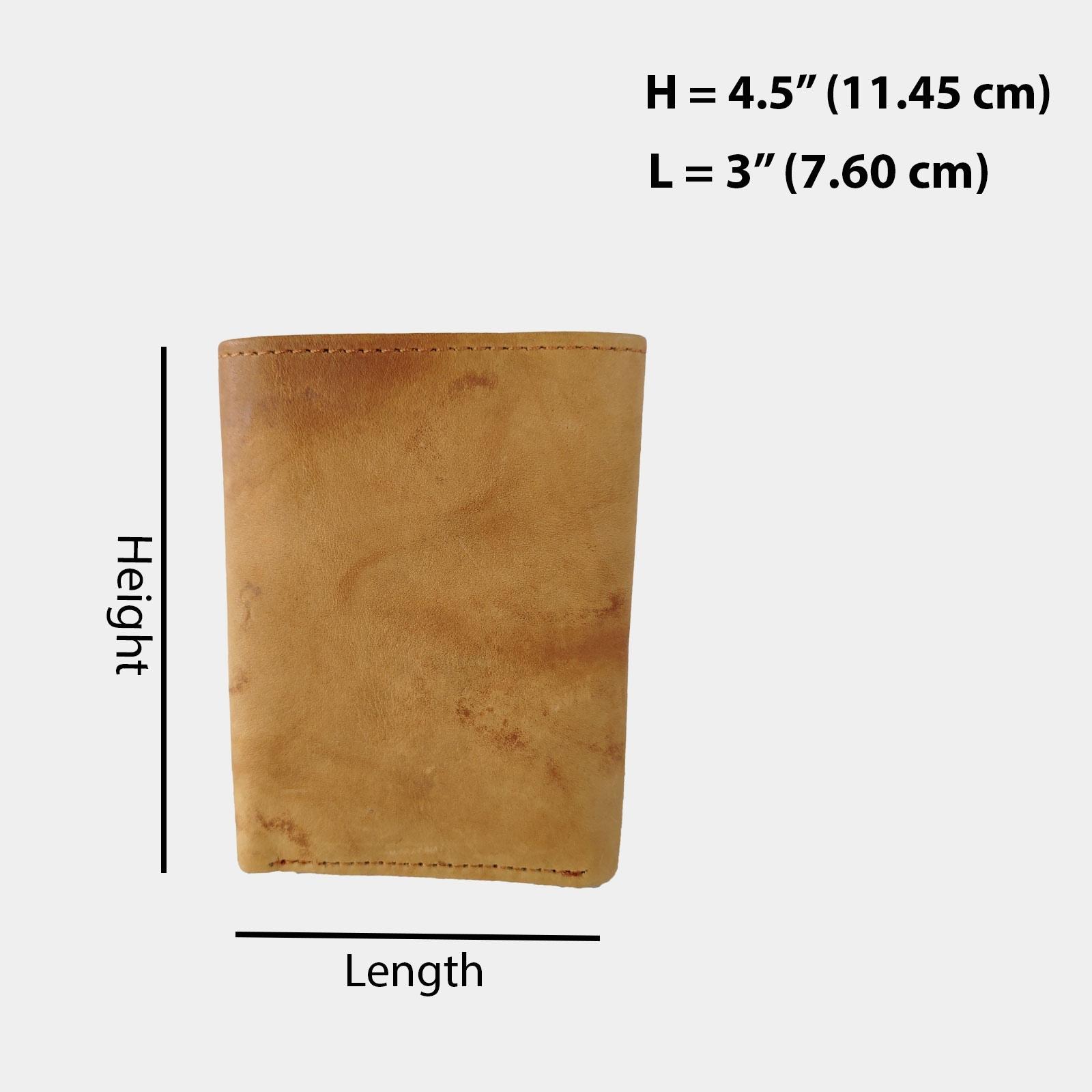  Men Real Leather Trifold Wallets Card Slots Blocking Slim Wallet Handmade Purse